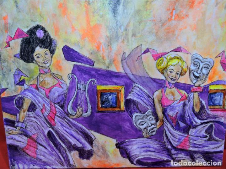 Otros objetos de arte: Cuadro Damas de Carnaval - Foto 2