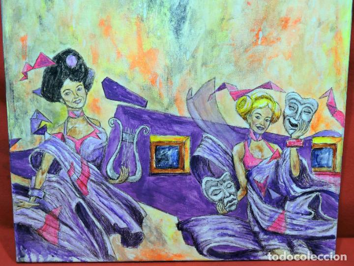 Otros objetos de arte: Cuadro Damas de Carnaval - Foto 5