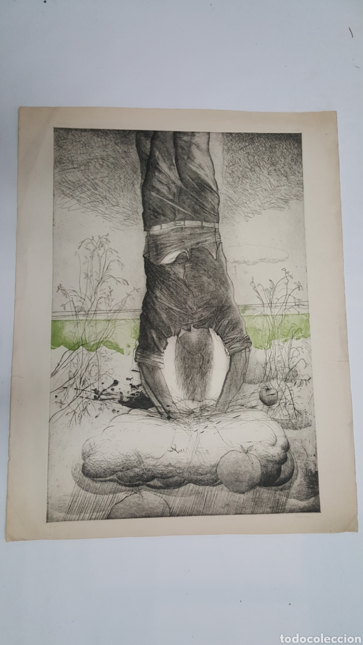 Otros objetos de arte: AGUAFUERTE DE RAM&Oacute;N ZURIARRAIN &rdquo;EN LAS NUBES&rdquo; - Foto 5