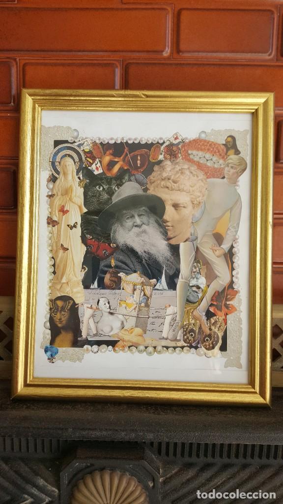 Otros objetos de arte: Walt Whitman homenaje. Collage anal&oacute;gico de Indalecio. - Foto 2