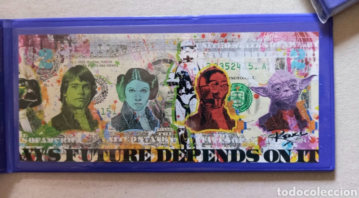 Otros objetos de arte: Star Wars Rency Print billete dolar - Foto 3