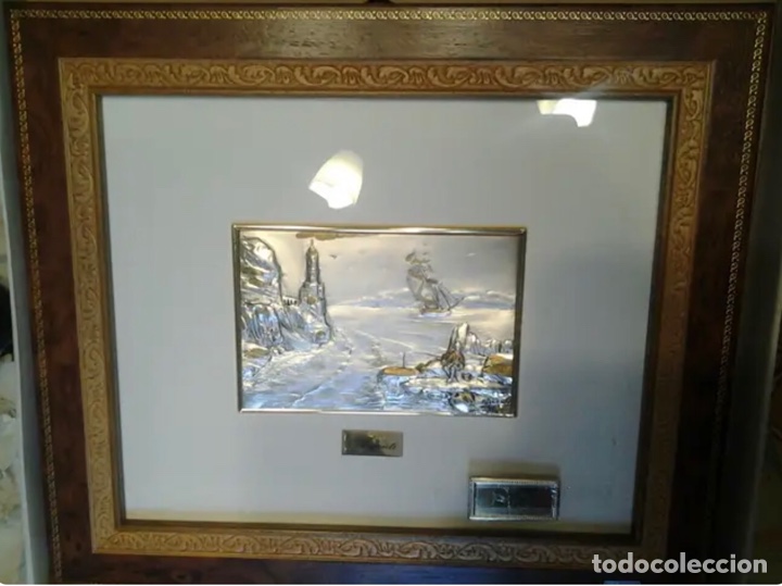 Otros objetos de arte: CUADRO de PLATA con RELIEVES - Foto 1