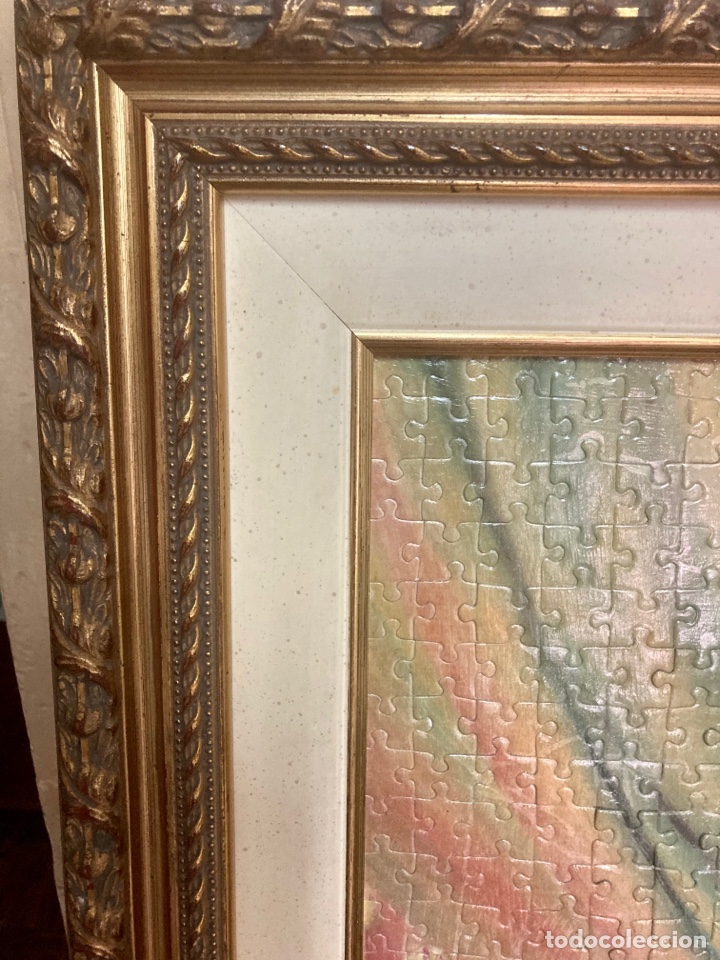 Otros objetos de arte: MARCO , 84 x 60 cm MADERA LABRADA CON UN PUZZE - Foto 3