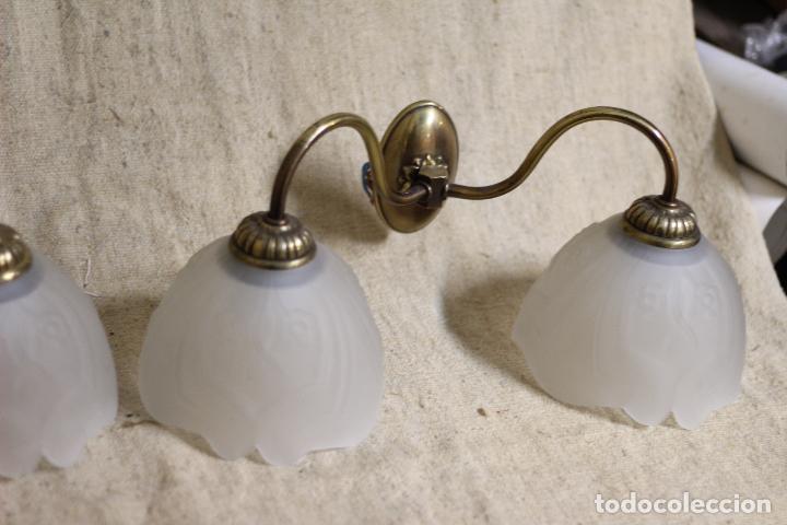 Otros objetos de arte: pareja de apliques con tulipa - Foto 9