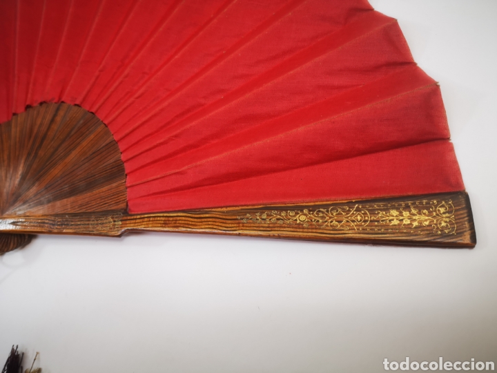 Otros objetos de arte: Antiguo abanico de seda pintado a mano - Foto 2