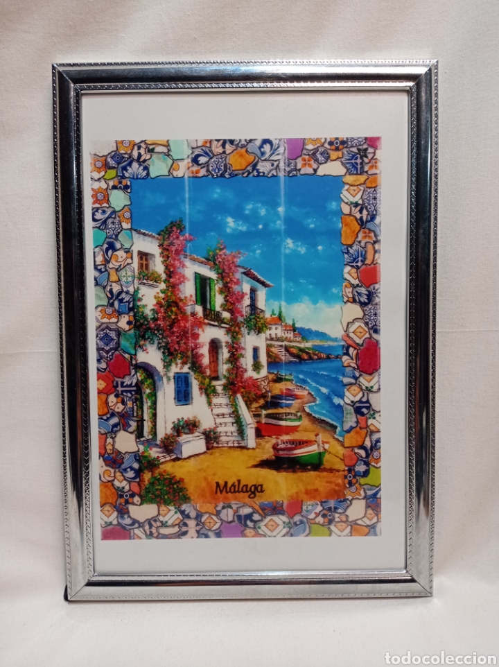 Otros objetos de arte: L&Aacute;MINA M&Aacute;LAGA ENMARCADA CON CRISTAL - Foto 1