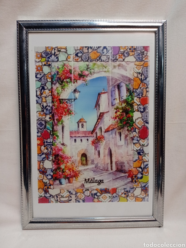Otros objetos de arte: L&Aacute;MINA M&Aacute;LAGA ENMARCADA CON CRISTAL - Foto 1