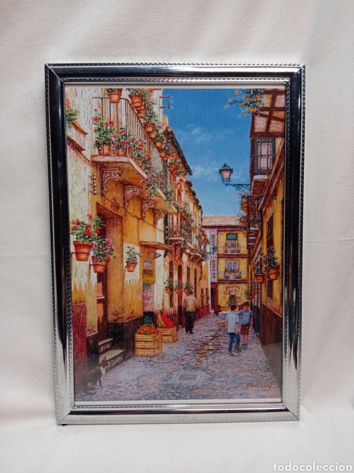 Otros objetos de arte: L&Aacute;MINA M&Aacute;LAGA ENMARCADA CON CRISTAL - Foto 1