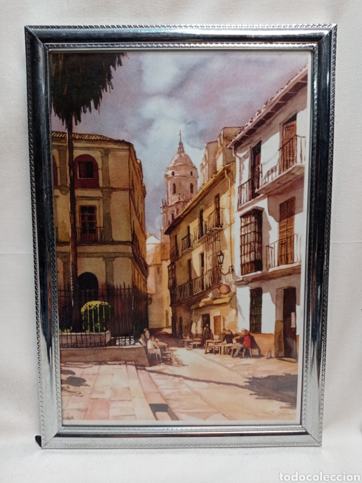 Otros objetos de arte: L&Aacute;MINA M&Aacute;LAGA ENMARCADA CON CRISTAL - Foto 1