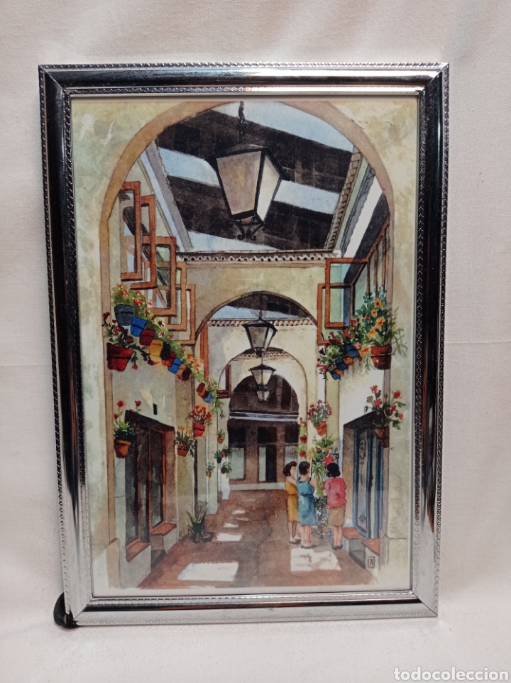 Otros objetos de arte: L&Aacute;MINA M&Aacute;LAGA ENMARCADA CON CRISTAL - Foto 1