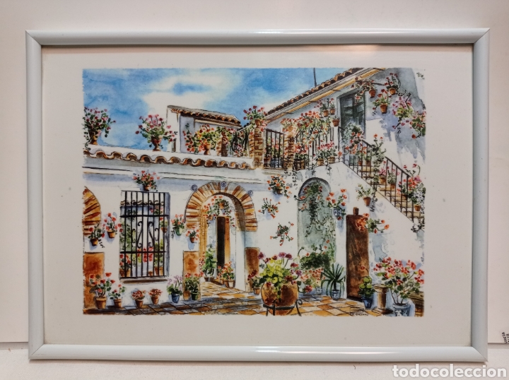 Otros objetos de arte: L&Aacute;MINA PATIO ANDALUZ ENMARCADA - Foto 1