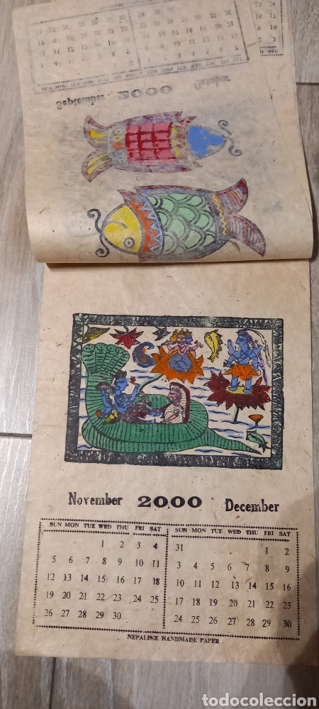 Otros objetos de arte: Calendario indu pintado a mano - Foto 4