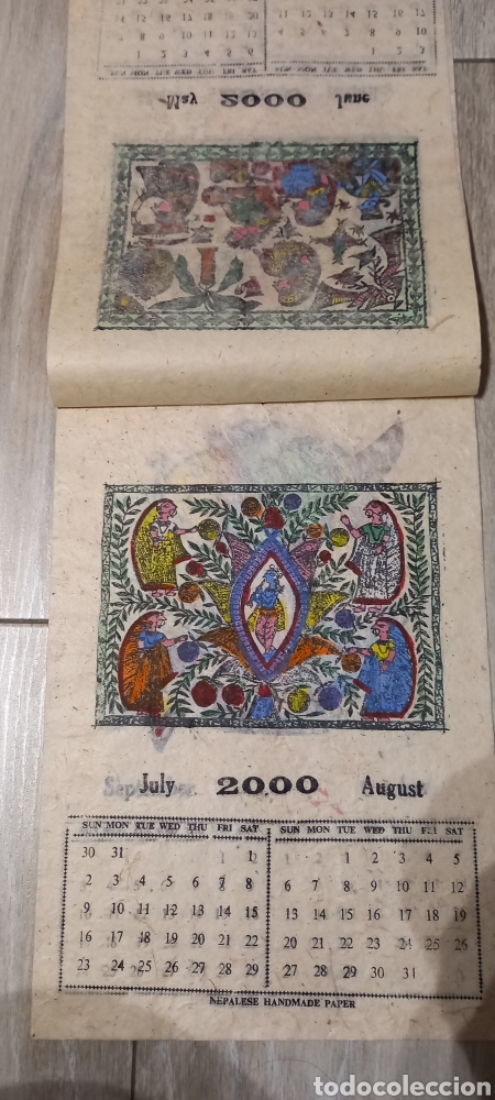 Otros objetos de arte: Calendario indu pintado a mano - Foto 5