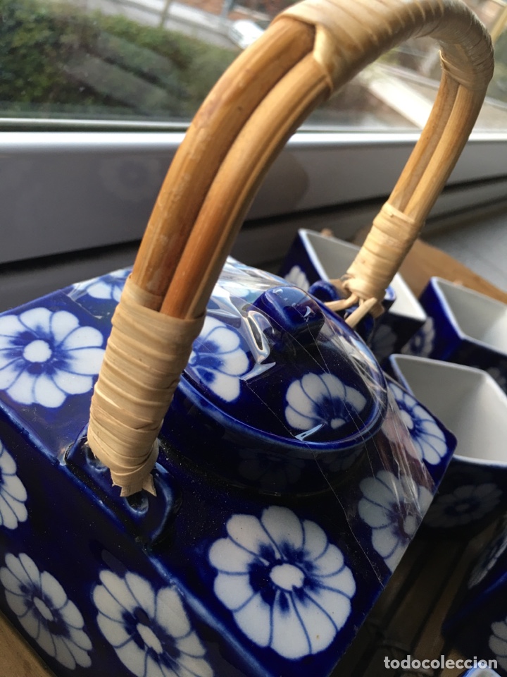 Otros objetos de arte: Juego de t&eacute; con bandeja de bamb&uacute; - Foto 3