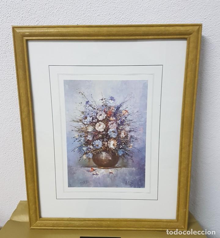 Otros objetos de arte: Cuadro imagen jarr&oacute;n con flores. - Foto 1