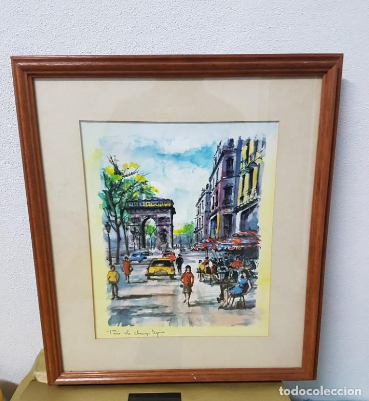 Otros objetos de arte: Cuadro imagen de Par&iacute;s. Campos El&iacute;seos. - Foto 1