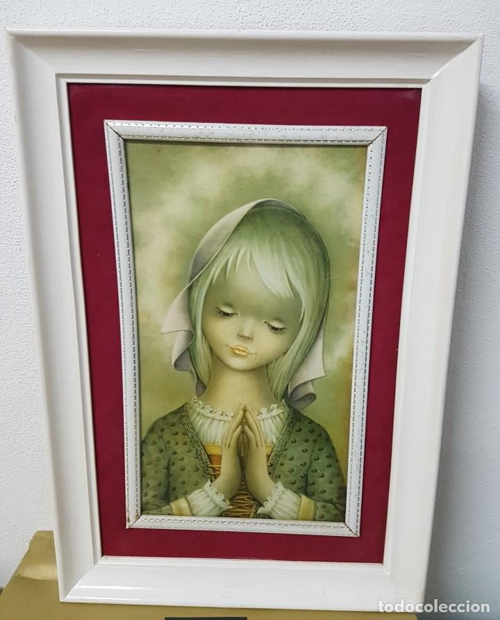 Otros objetos de arte: Cuadro preciosa imagen ni&ntilde;a rezando. - Foto 1