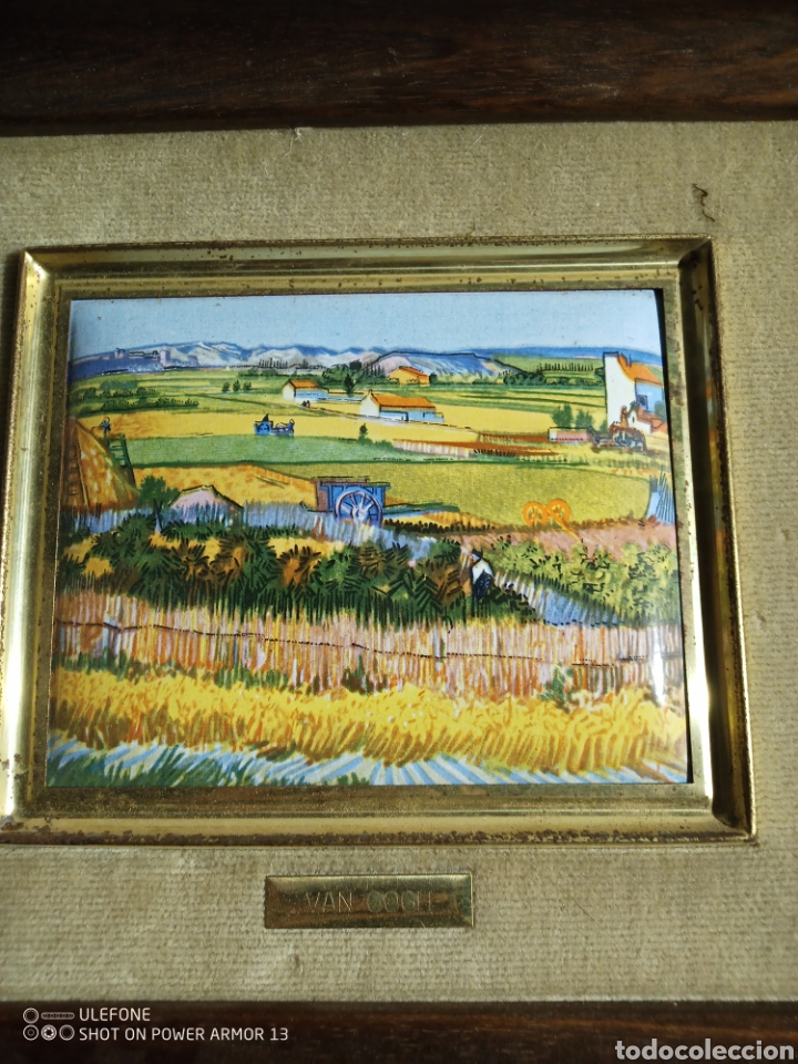 Otros objetos de arte: Cuadro esmalte al fuego Van Gogh - Foto 3