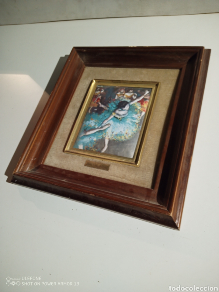 Otros objetos de arte: Cuadro de esmalte al fuego Degas - Foto 4