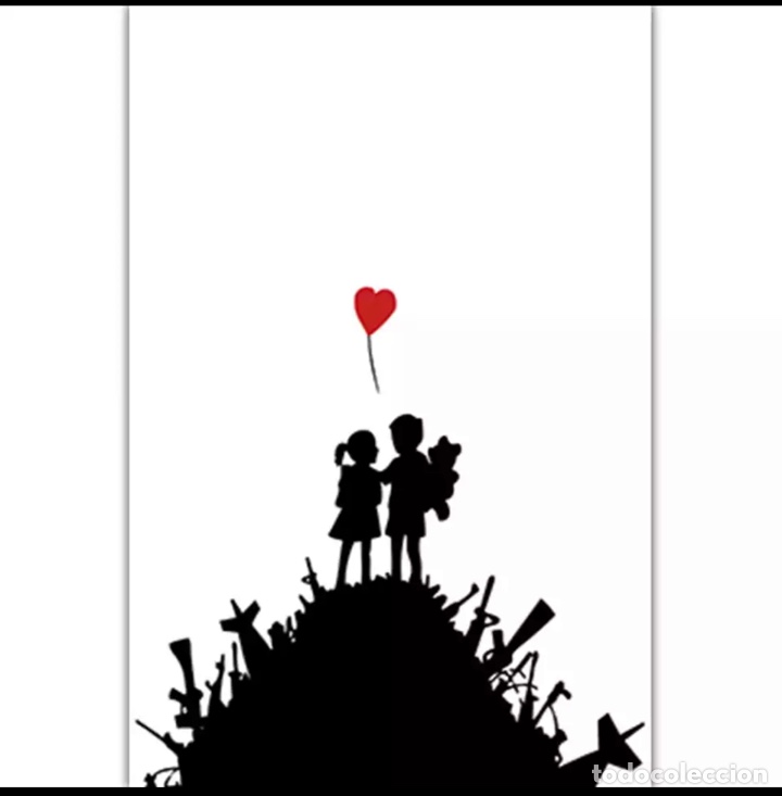 Otros objetos de arte: Lienzo de grafiti Banksy - Foto 1