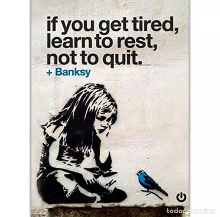 Otros objetos de arte: Lienzo de grafiti Banksy - Foto 1