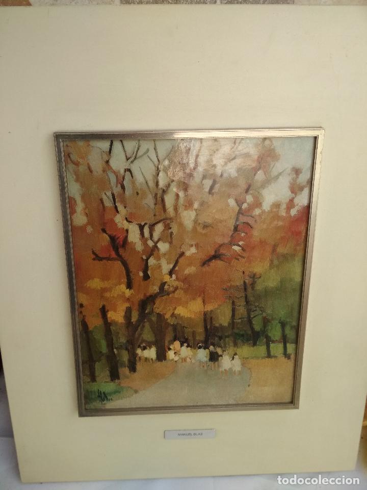Otros objetos de arte: Antiguo esmalte titulada clase en el bosque, Manuel Blas - Foto 2