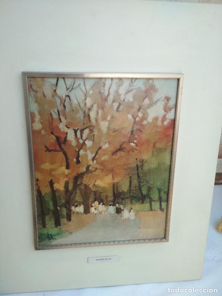 Otros objetos de arte: Antiguo esmalte titulada clase en el bosque, Manuel Blas - Foto 3