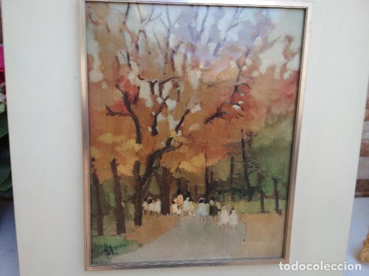 Otros objetos de arte: Antiguo esmalte titulada clase en el bosque, Manuel Blas - Foto 4