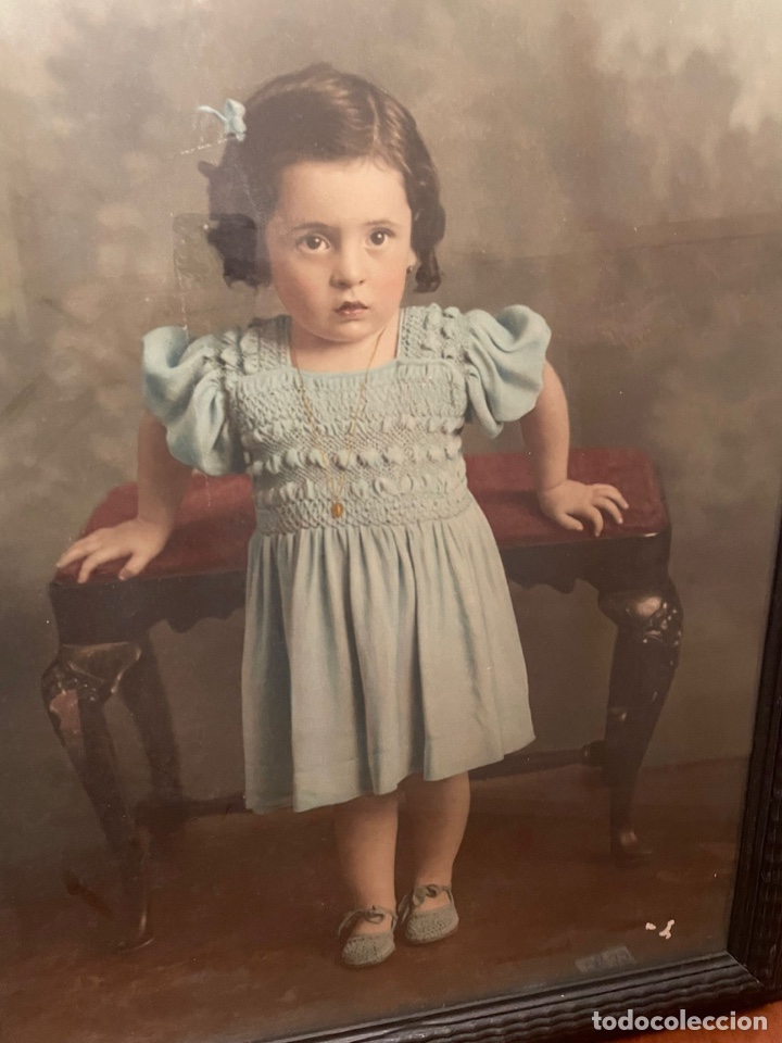 Otros objetos de arte: Retrato de ni&ntilde;a antiguo - Foto 2
