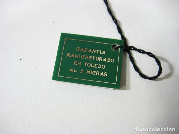 Otros objetos de arte: MARCO CON DAMASQUINADO DE TOLEDO. ORO 3 MICRAS - Foto 5
