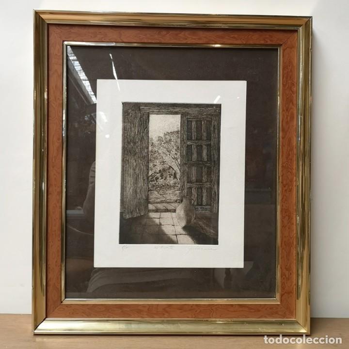 Otros objetos de arte: Aguafuerte Enmarcado &ldquo;El Monte&rdquo; - Foto 1