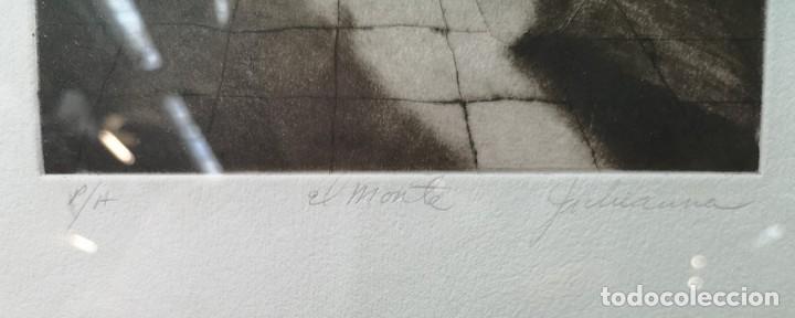 Otros objetos de arte: Aguafuerte Enmarcado &ldquo;El Monte&rdquo; - Foto 3