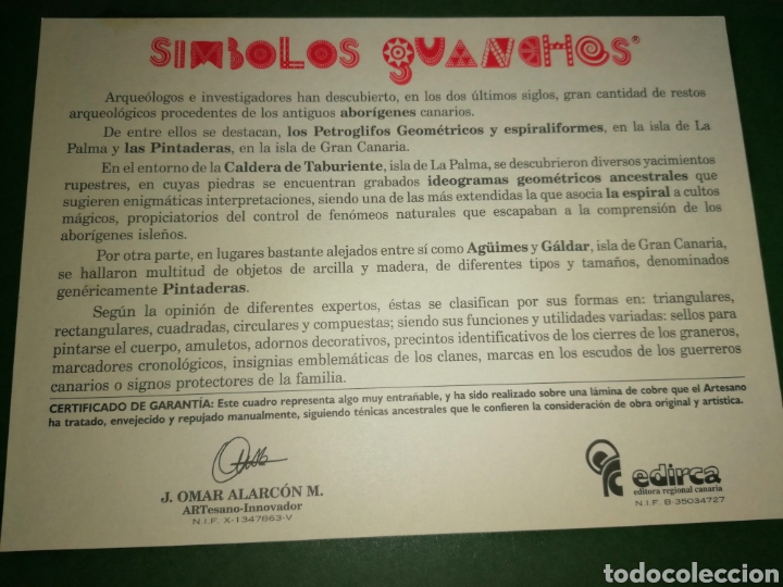 Otros objetos de arte: S&Iacute;MBOLOS GUANCHES - J. Omar Alarc&oacute;n M. - EDIRCA - Foto 7
