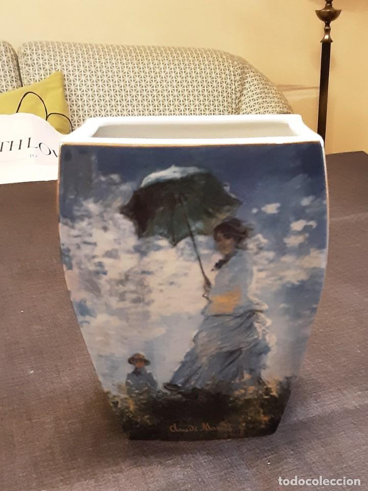 Otros objetos de arte: Jarr&oacute;n vaso escena Claude Monet - Foto 1