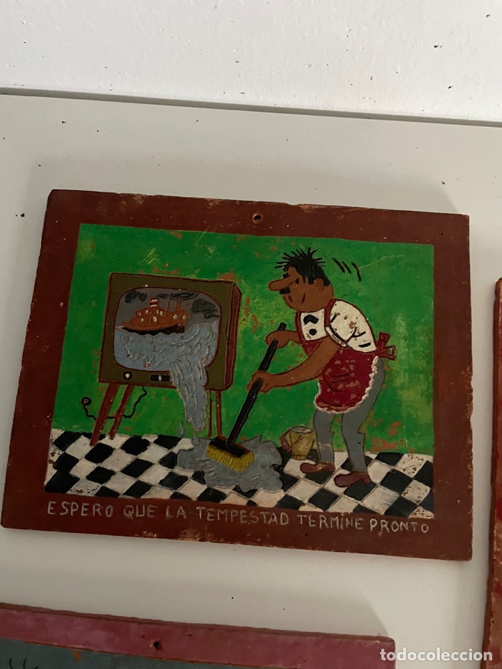 Otros objetos de arte: Lote de cuadros en azulejo - Foto 7