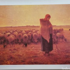 Otros Objetos de Arte: LÁMINA 63X46 CM . THE SHEPHERDESS GUARDING THE SHEEP. MILLET. JOHN FABER EDITOR