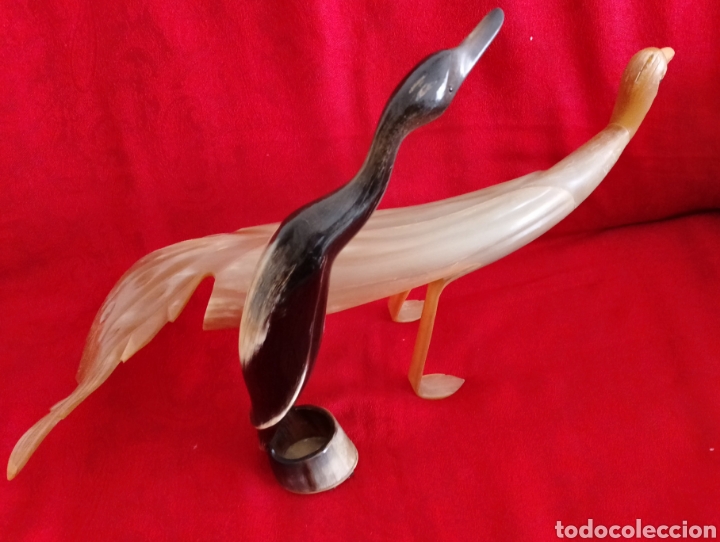 Otros objetos de arte: Dos P&aacute;jaros Asta de Toro. - Foto 2