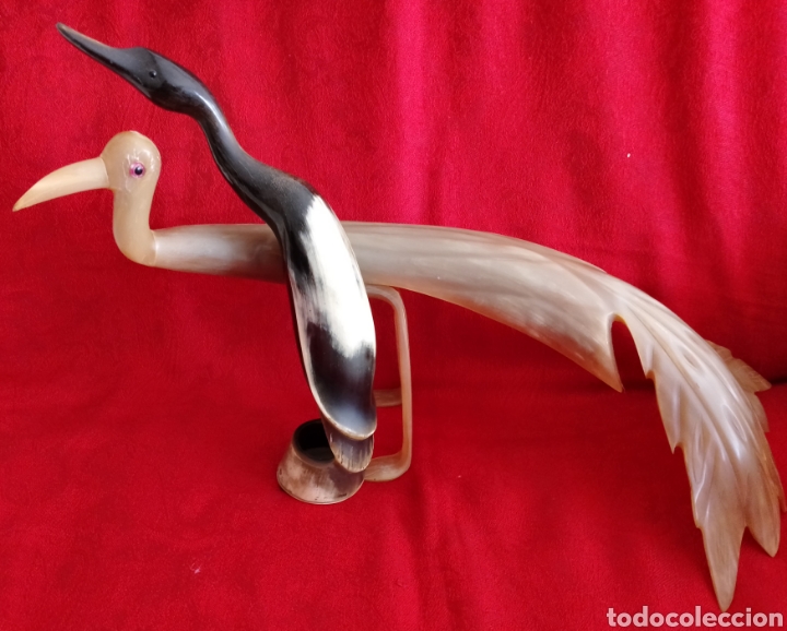 Otros objetos de arte: Dos P&aacute;jaros Asta de Toro. - Foto 7