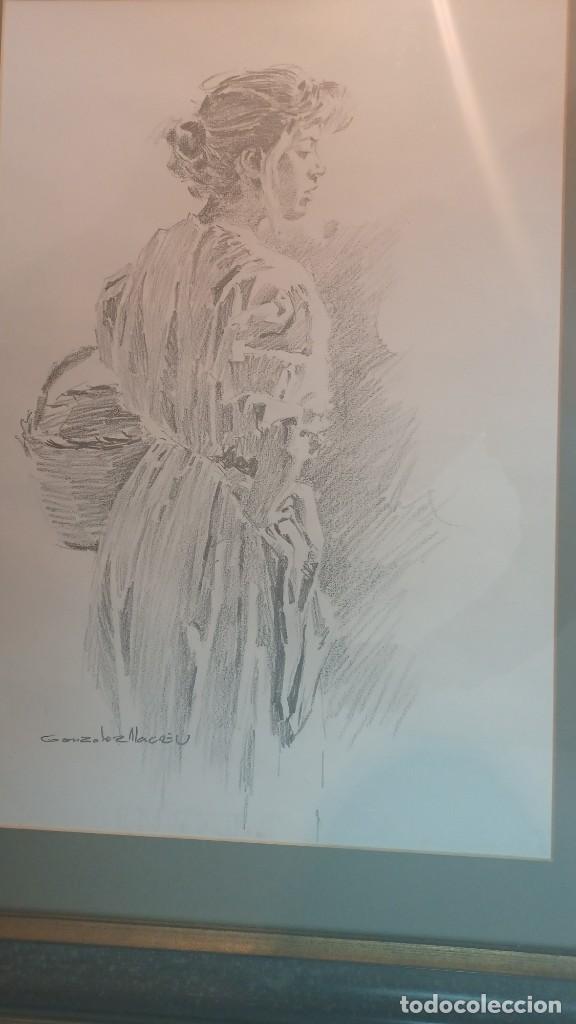 Otros objetos de arte: Cuadro Gonz&aacute;lez alacreu carboncillo - Foto 2