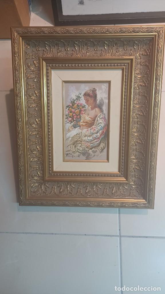 Otros objetos de arte: Cuadro de ferrandiz mujer andaluza - Foto 1