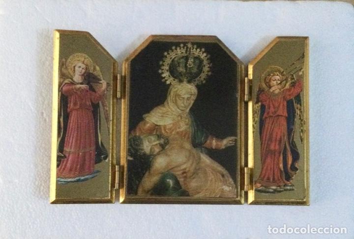 Otros objetos de arte: Tr&iacute;ptico. Nuestra Se&ntilde;ora de las Angustias y Soledad. LEON. - Foto 1