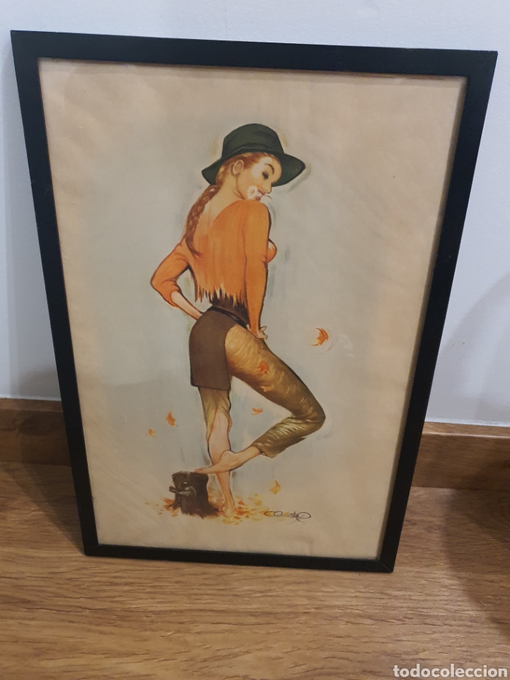 Otros objetos de arte: Cuadrito con impresi&oacute;n de la pintora christel. 40x27 - Foto 1