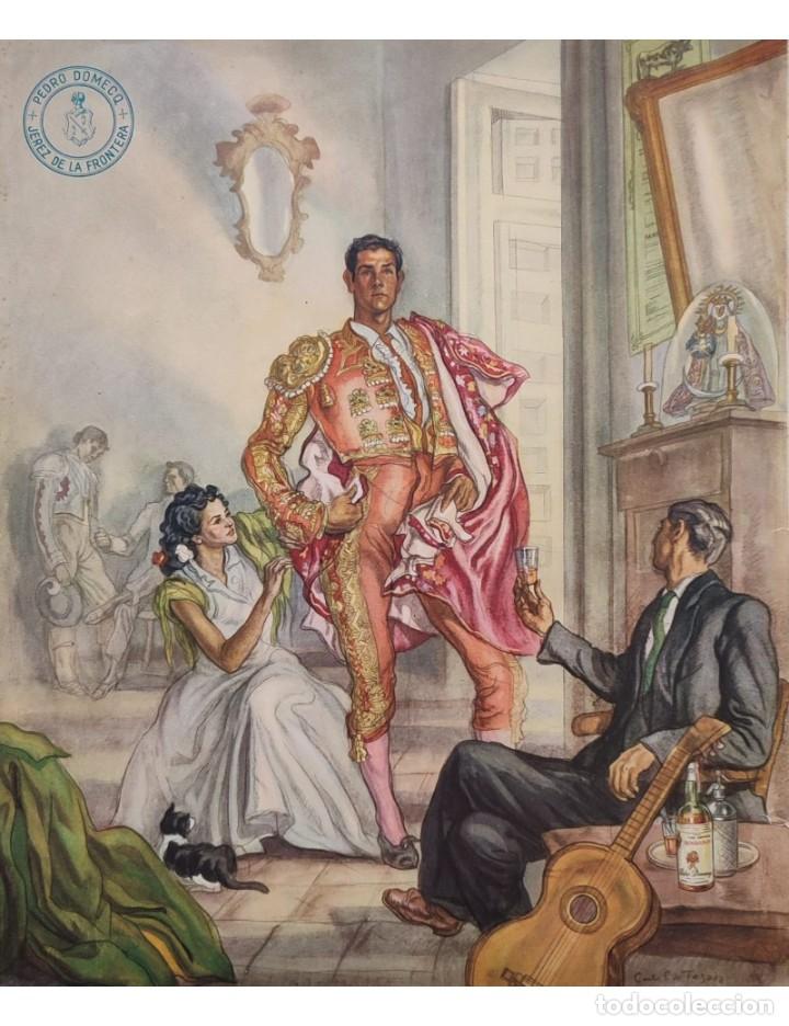Otros objetos de arte: S&aacute;enz de Tejada, C. Calendario bodegas Pedro Domecq (0002) - Foto 1
