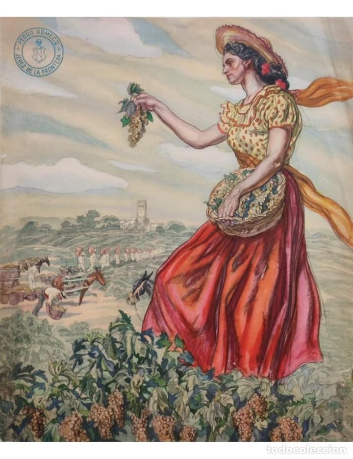 Otros objetos de arte: S&aacute;enz de Tejada, C. Calendario bodegas Pedro Domecq (0003) - Foto 1