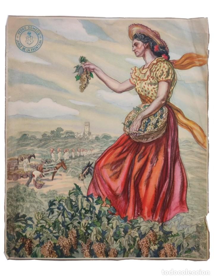 Otros objetos de arte: S&aacute;enz de Tejada, C. Calendario bodegas Pedro Domecq (0003) - Foto 2