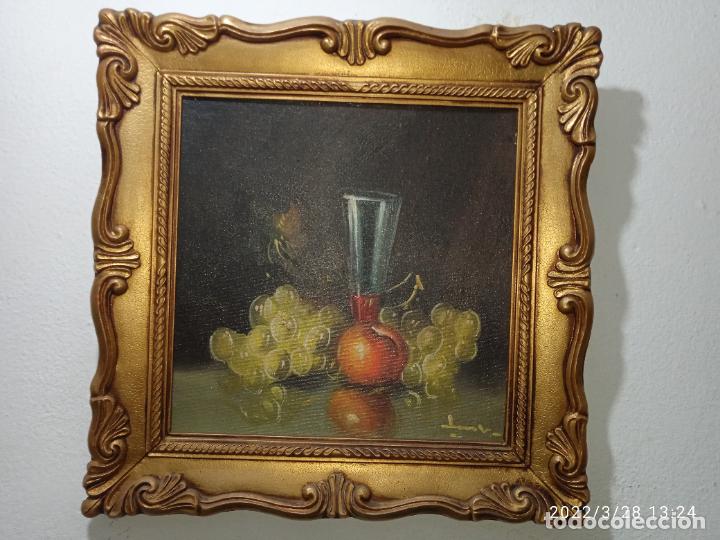 Otros objetos de arte: Bonito Cuadro en dorado bodeg&oacute;n frutas - Foto 1