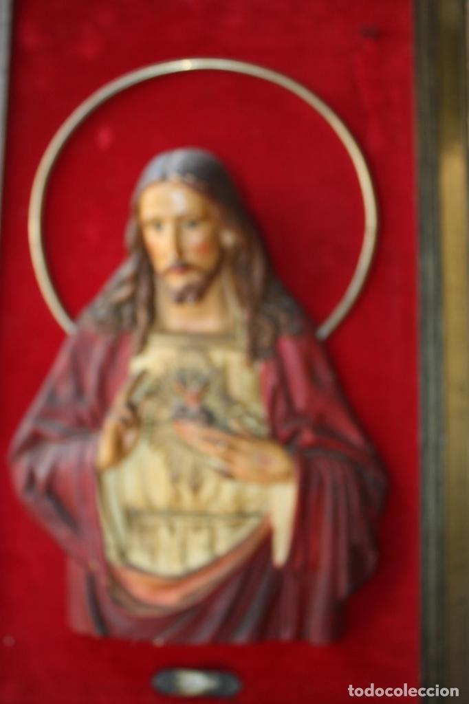 Otros objetos de arte: CUADRO SAGRADO CORAZON 57X36 CMEN RELIEVE - Foto 4