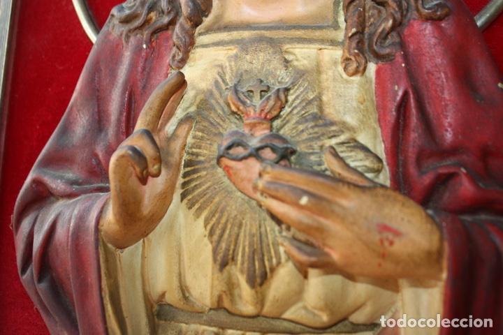 Otros objetos de arte: CUADRO SAGRADO CORAZON 57X36 CMEN RELIEVE - Foto 8