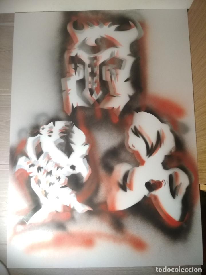 Otros objetos de arte: L&aacute;mina Graffiti - original artista Lleida - Foto 1