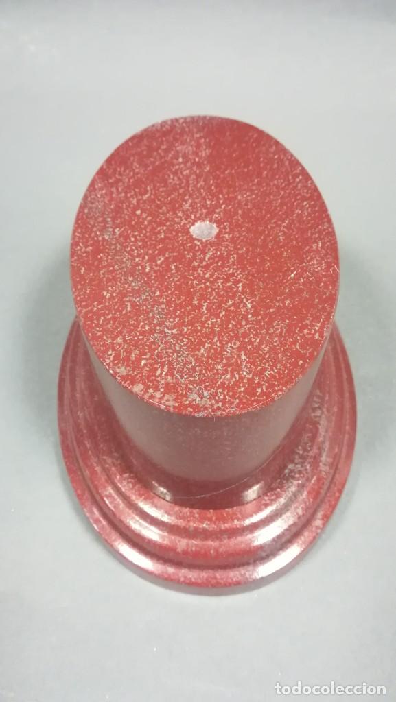 Otros objetos de arte: BASE MARMOL ROJO LAGUNA FORMA OVALADA - Foto 4